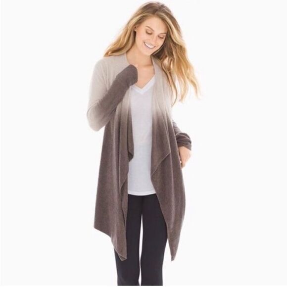 Barefoot Dreams Cozy Chic Lite Calypso Wrap Cardigan in Ombre Natural Small M - Picture 1 of 9